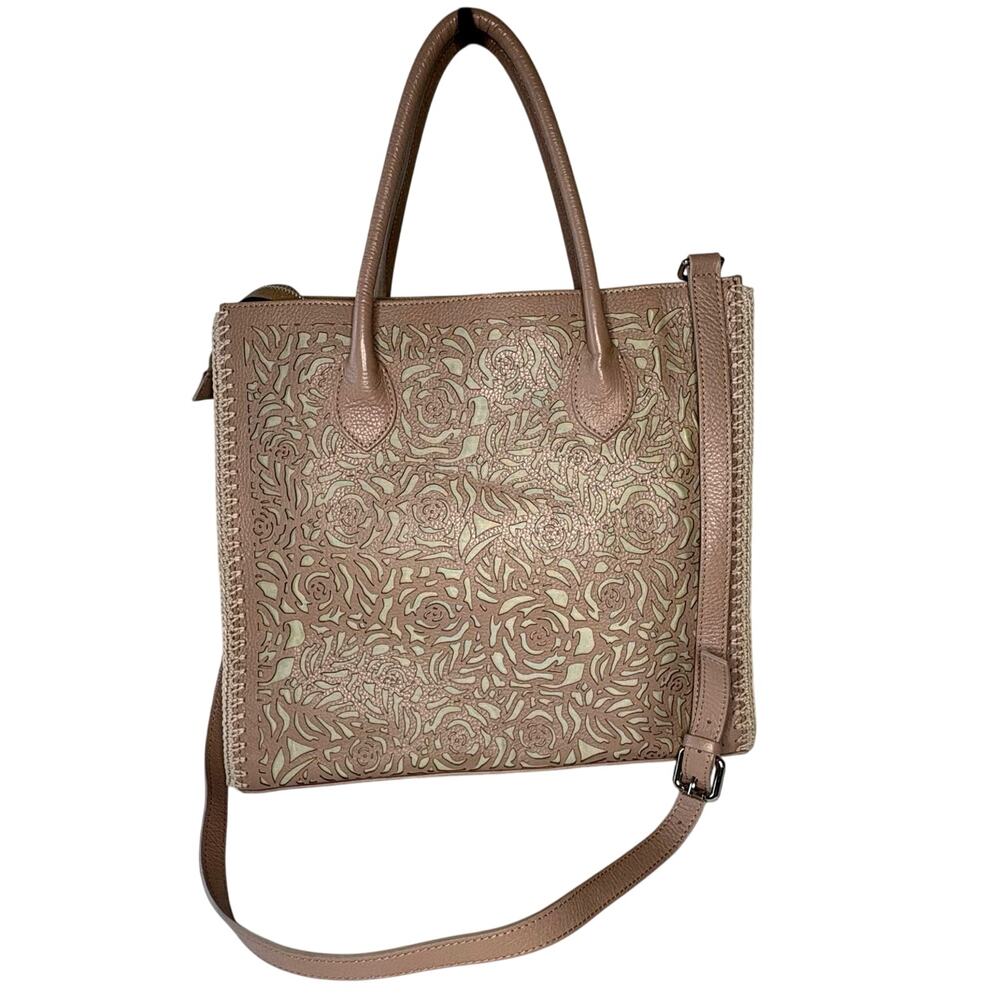 Roberto Pancani Laser Cut Leather Tote Bag